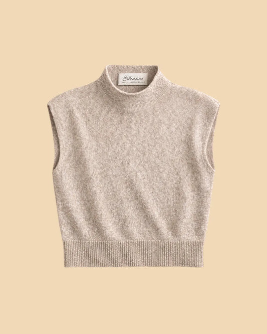 Mock-Neck Knit Vest