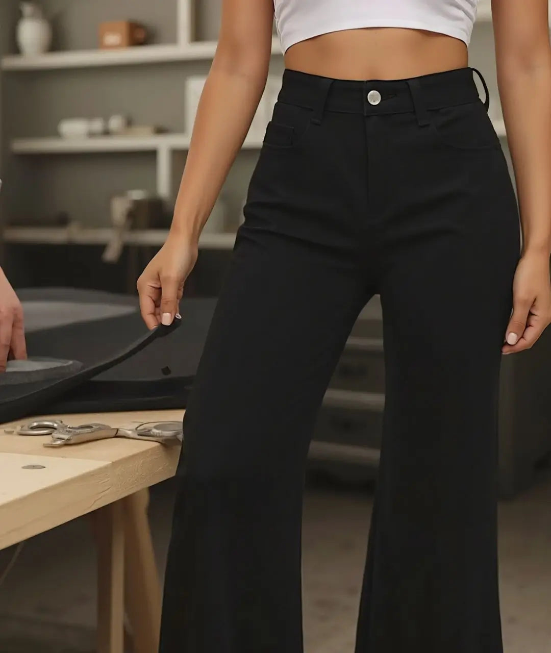 Straight-Leg Casual Trousers