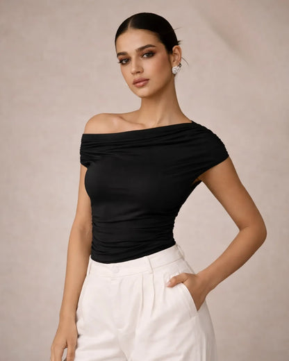 Off-Shoulder Sculpt Top