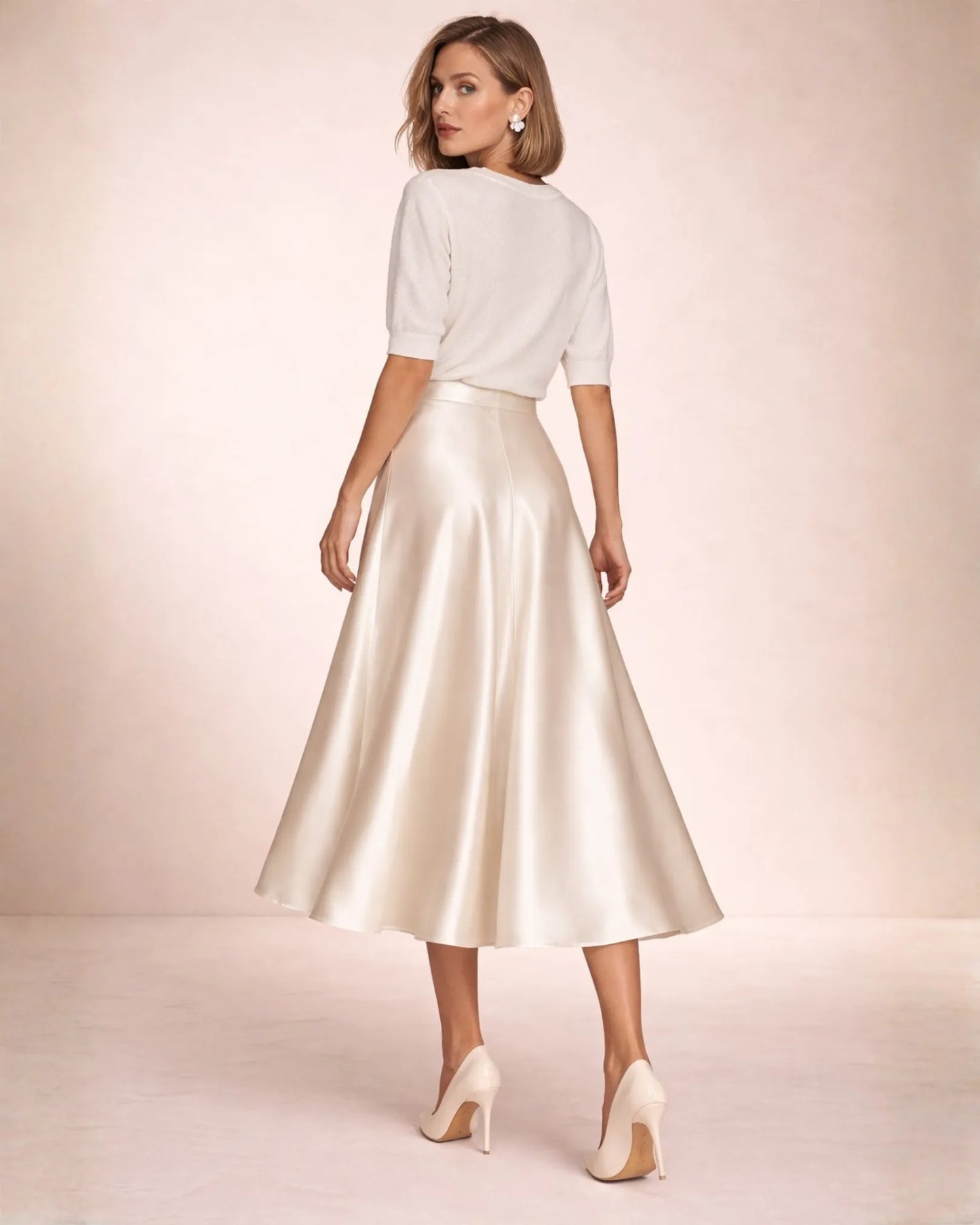 Satin Midi Skirt