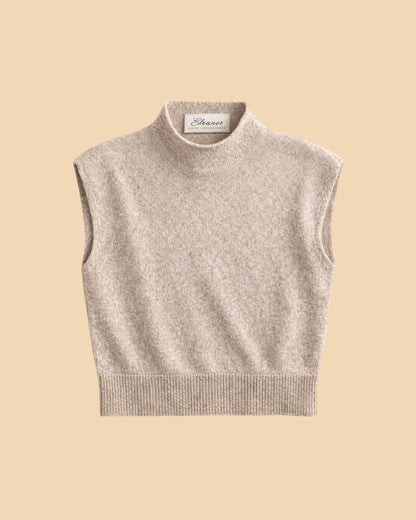 Mock-Neck Knit Vest