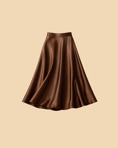 Satin Midi Skirt