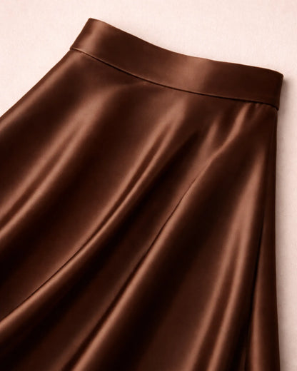 Satin Midi Skirt