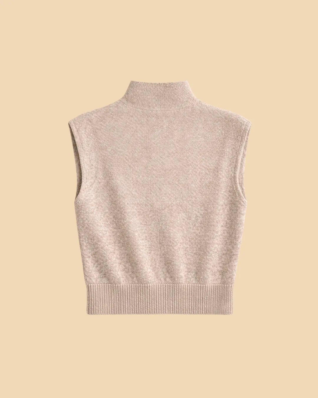 Mock-Neck Knit Vest