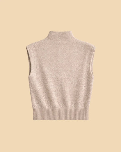 Mock-Neck Knit Vest