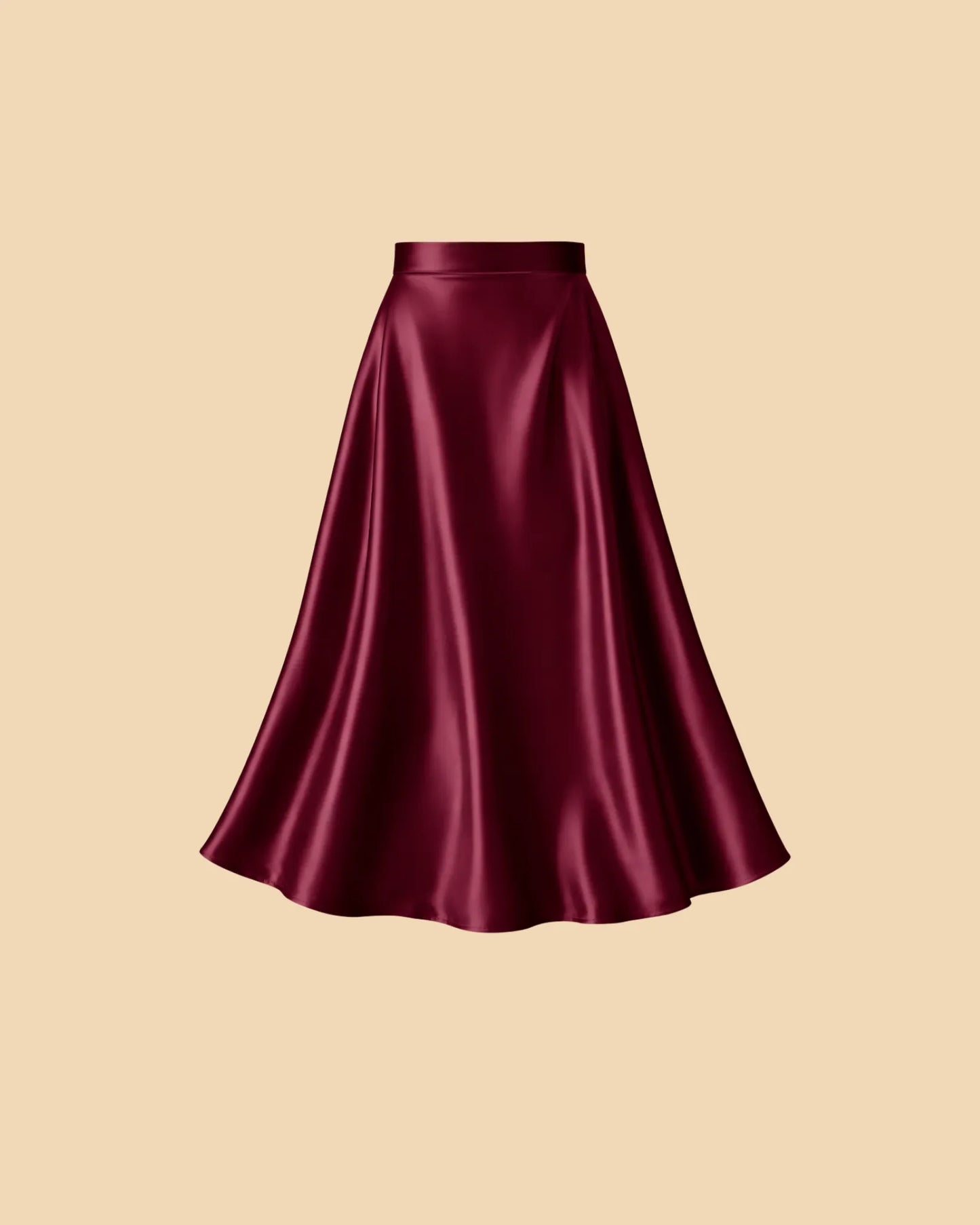Satin Midi Skirt