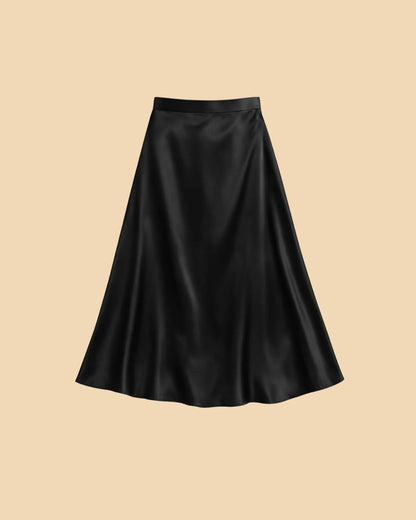 Satin Midi Skirt