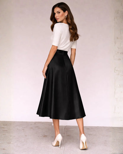 Satin Midi Skirt