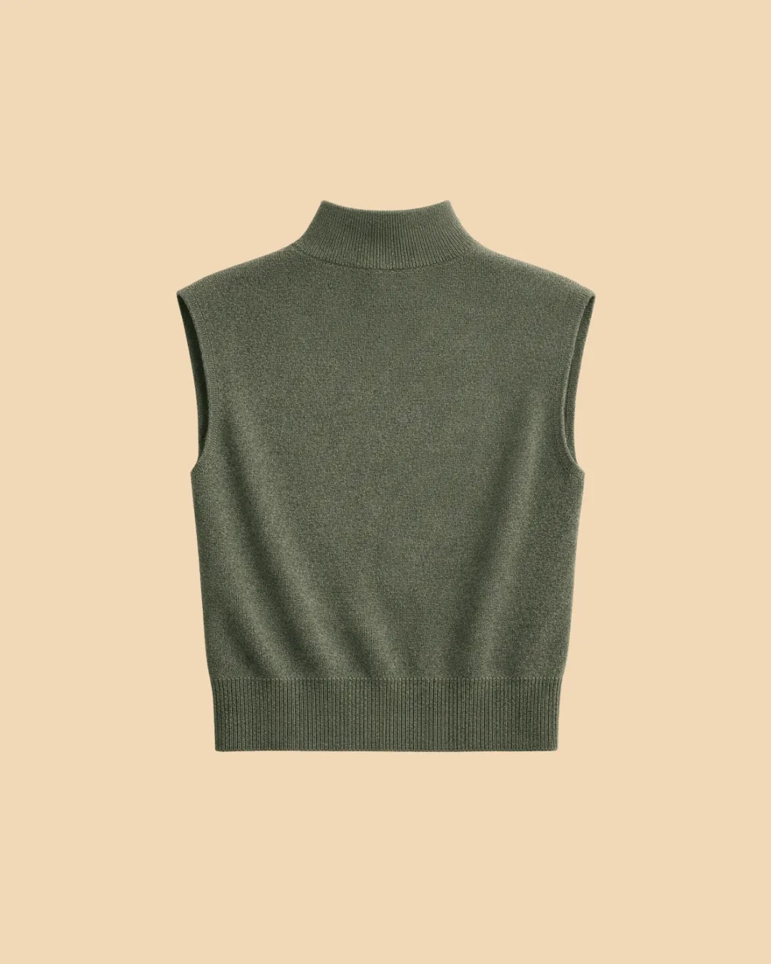 Mock-Neck Knit Vest