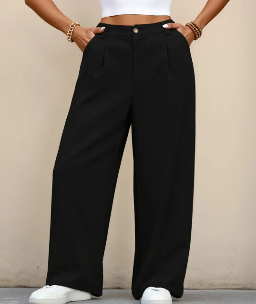 Linen Wide-Leg Trousers