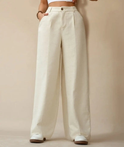 Linen Wide-Leg Trousers