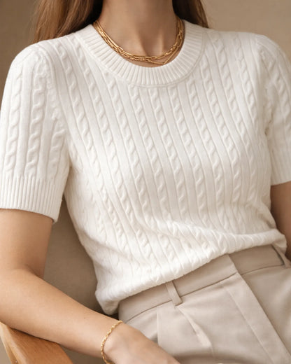 Knit Short Sleeve Top