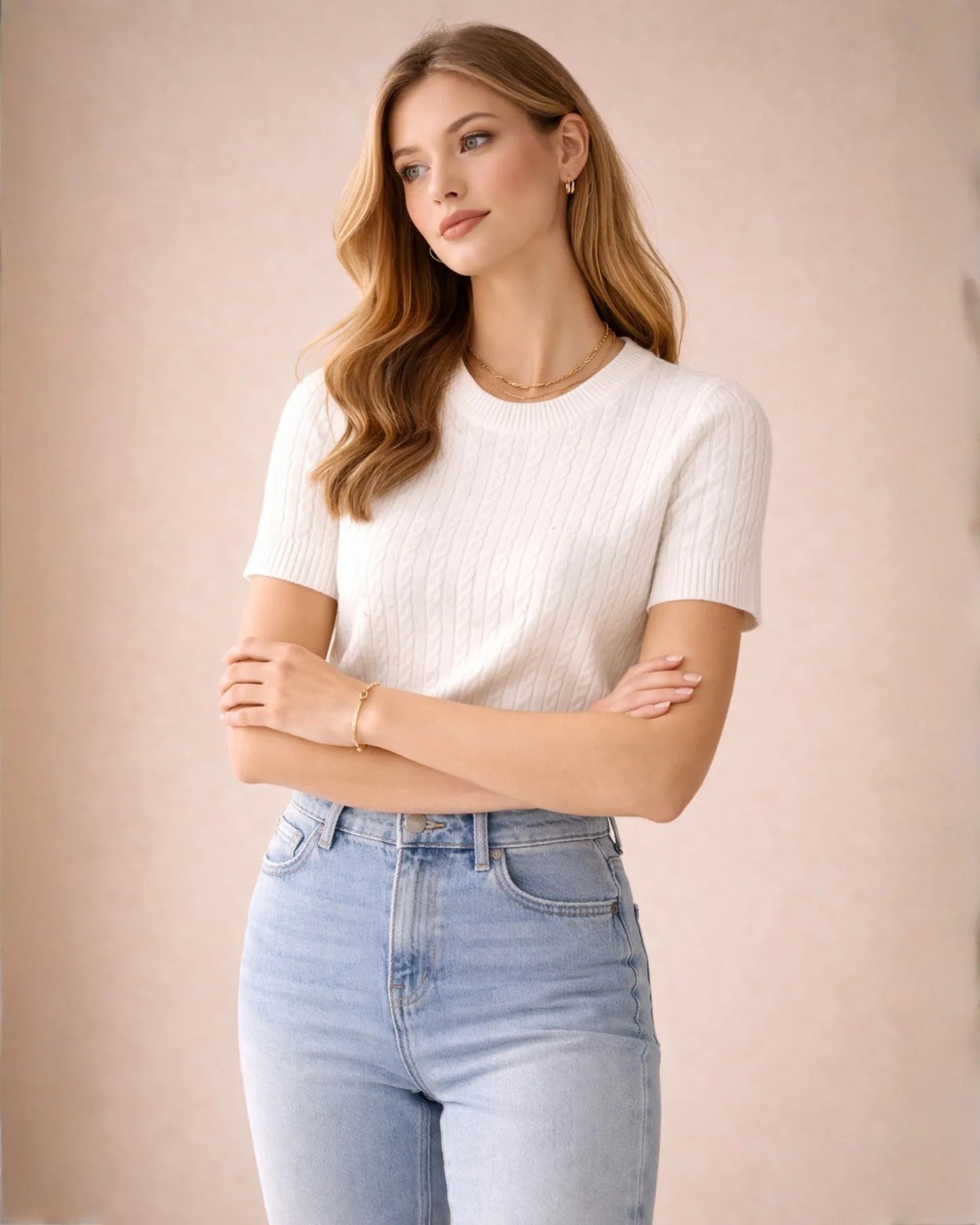 Knit Short Sleeve Top