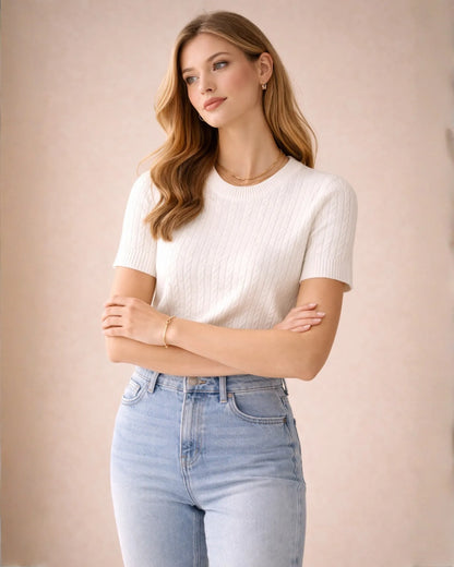 Knit Short Sleeve Top
