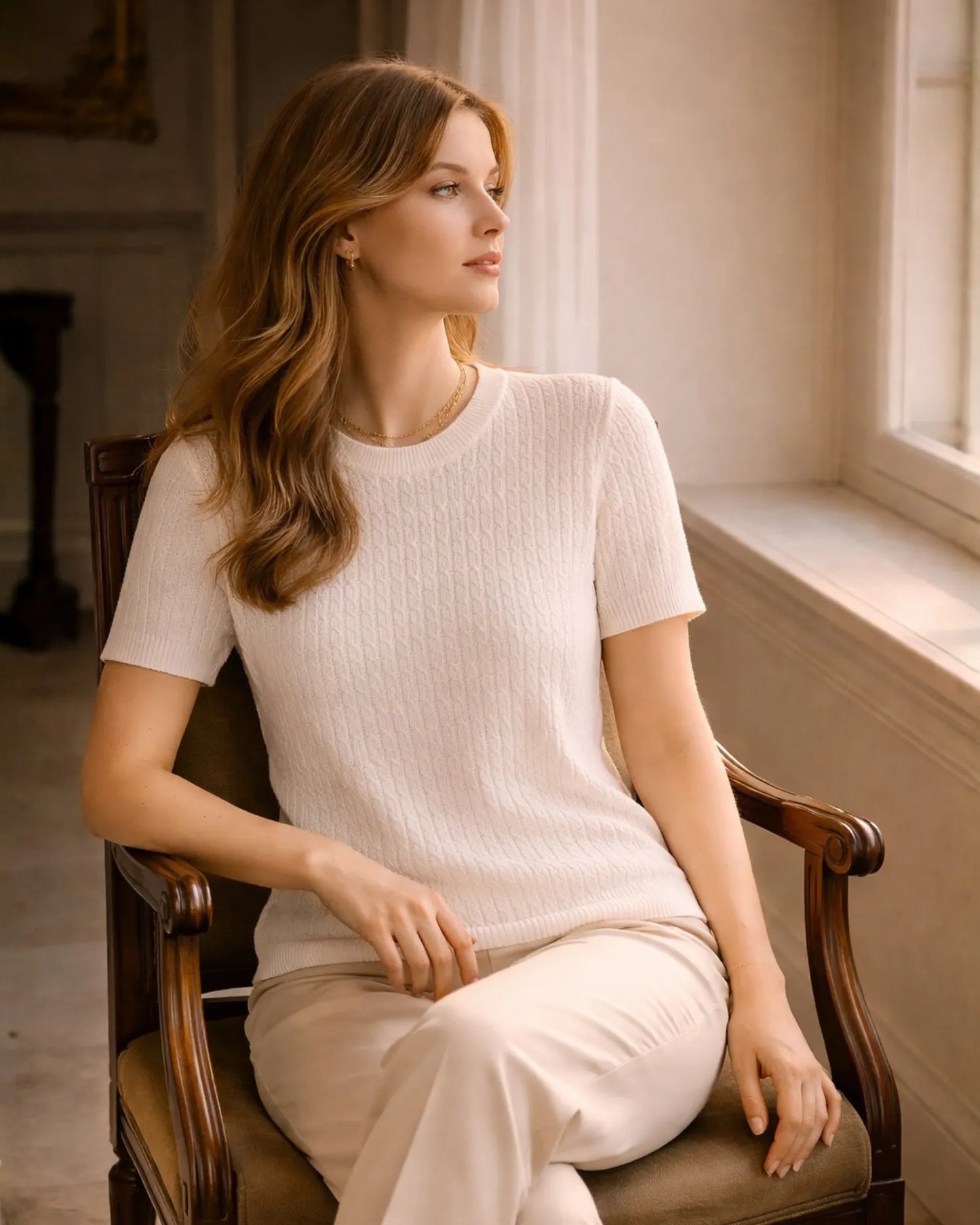 Knit Short Sleeve Top
