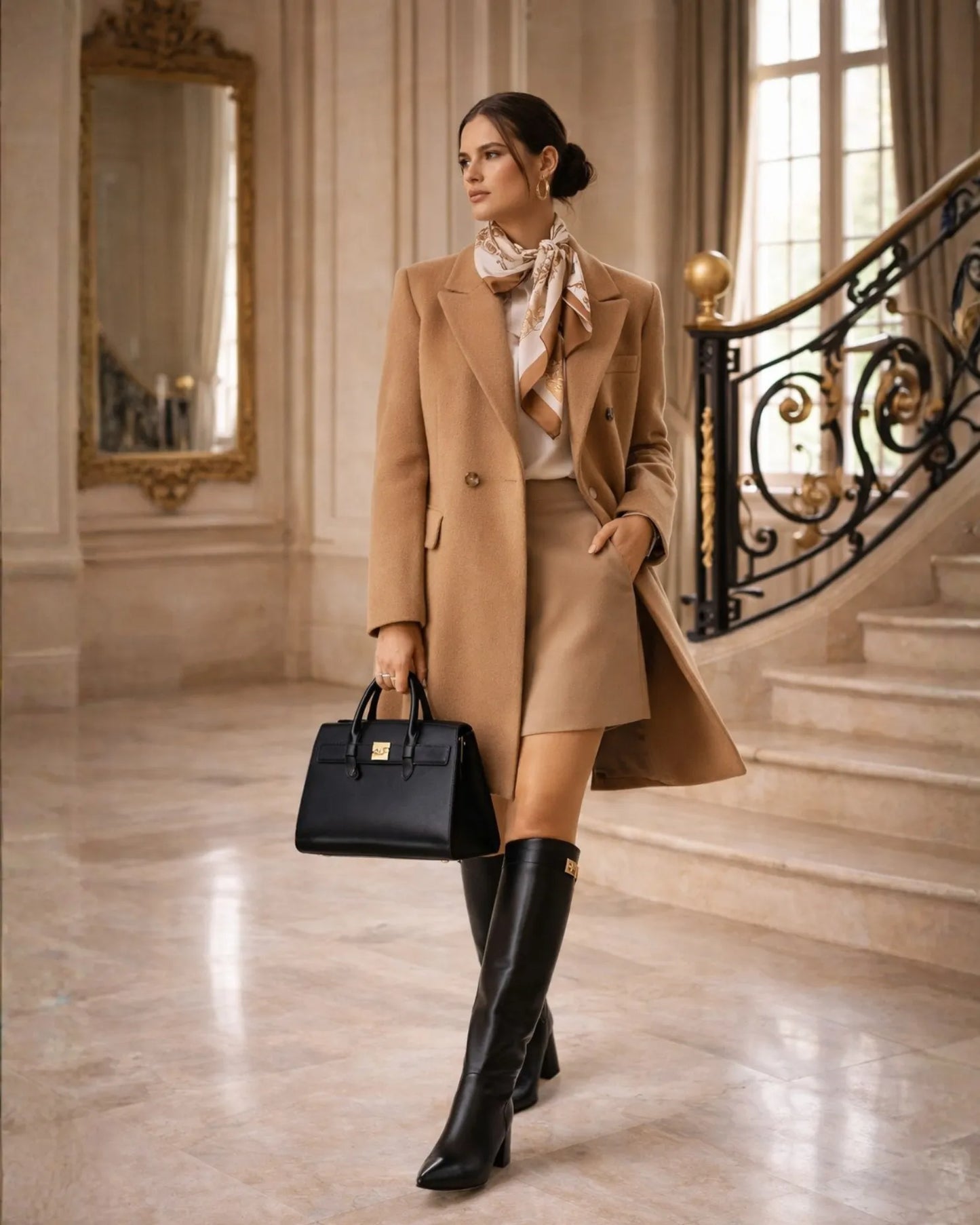 Leather Knee-High Boots